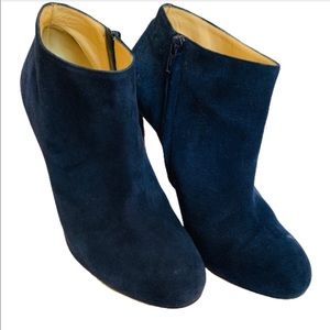 Christian Louboutin Navy Suede Belissima Booties